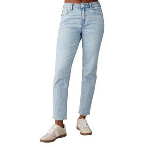American‎ Eagle Mom Straight Jeans Light Wash 16 Regular Stretch Crop 28" inseam